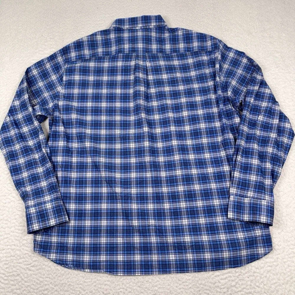 Vineyard‎ Vines Shirt Men XL Blue Plaid BRRR On The Go Performance Stretch